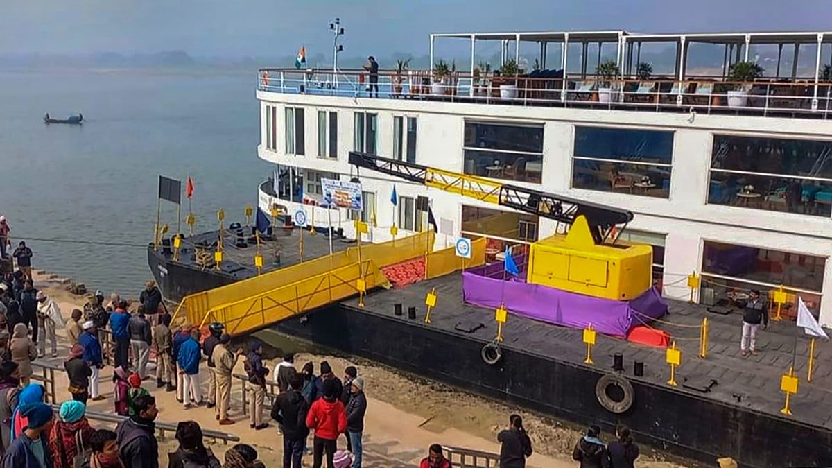 The itinerary of MV Ganga Vilas has been curated in a way to showcase the rich heritage of India with stopovers made at places of historical, cultural and religious importance. Credit: PTI Photo