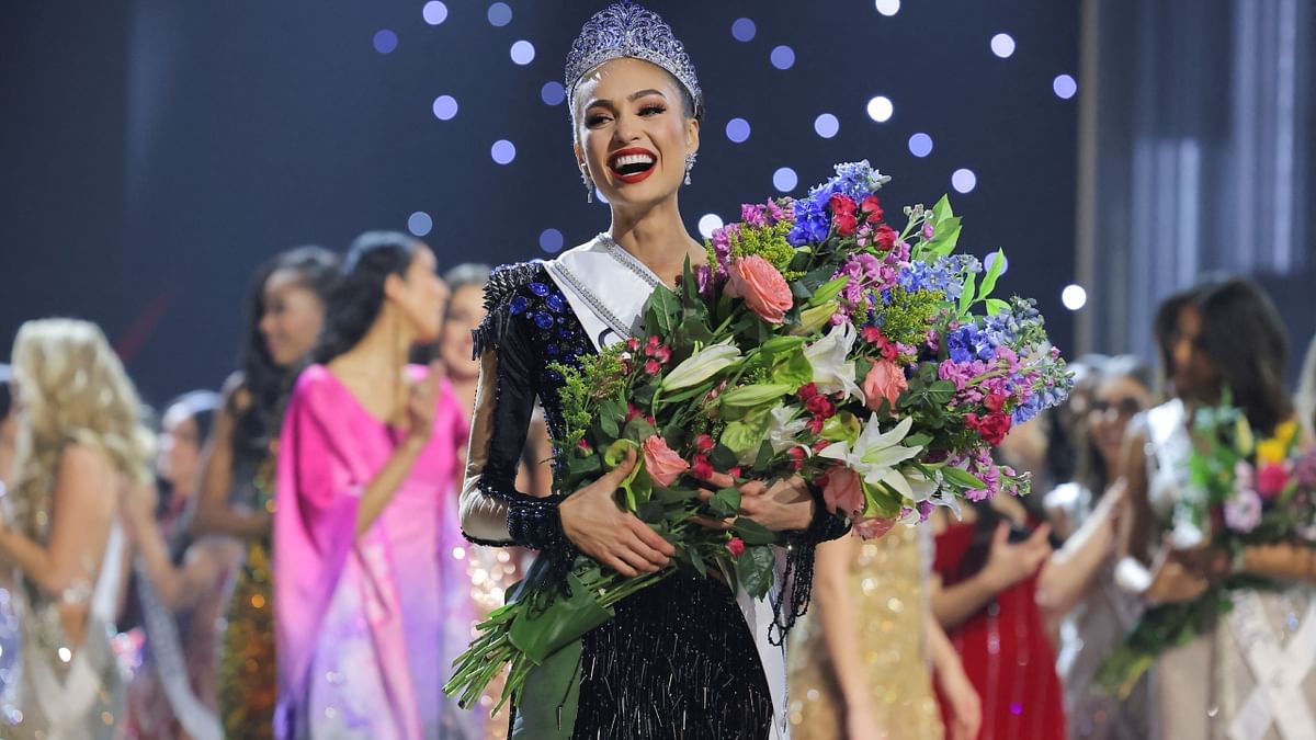 Miss US R'Bonney Gabriel was overjoyed after getting crowned Miss Universe during the 71st Miss Universe pageant in New Orleans, Louisiana, US. Credit: Reuters Photo