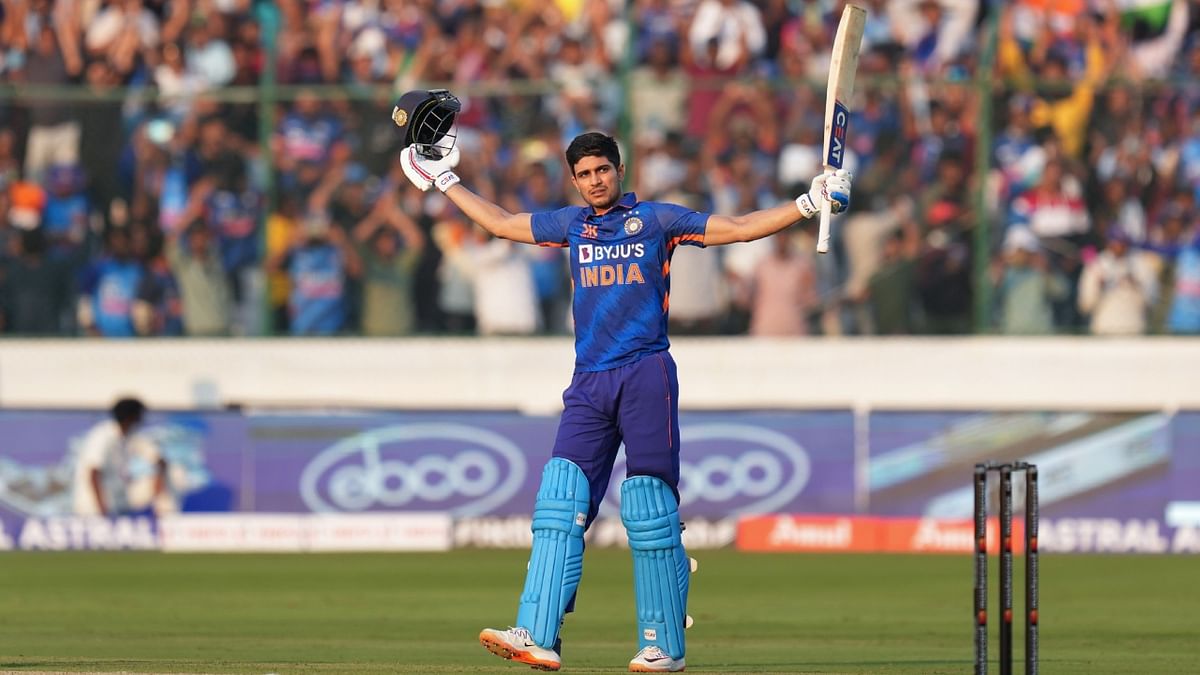 Following the likes of Sachin Tendulkar, Rohit Sharma and Ishan Kishan, Shubman Gill became the fifth Indian cricketer to score a double century in an ODI. He played his career-best knock of 208 against New Zealand in Hyderabad on January 18, 2023. Credit: PTI Photo