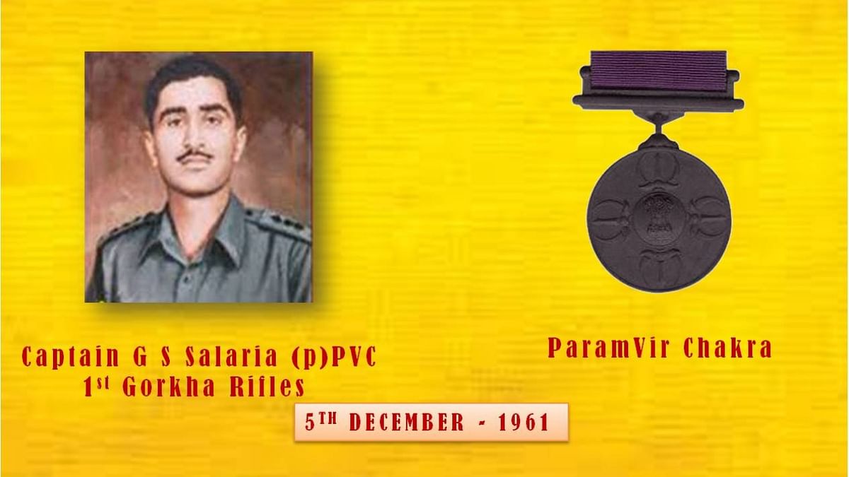 GS Salaria: Captain GS Salaria was the only recipient of this coveted award given to a soldier in an UN operation. He was part of an UN operation in Congo in 1961, where his contingent established a UN roadblock by thwarting strong rebel forces. Credit: Twitter/@adgpi