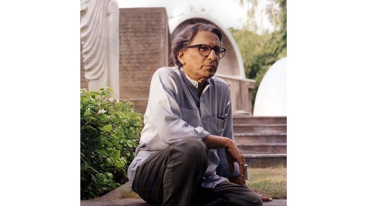 Balkrishna Doshi, an architect who helped bring modernism to his native India, was posthumously awarded the Padma Vibhushan, the second highest civilian award. Credit: DH Pool Photo