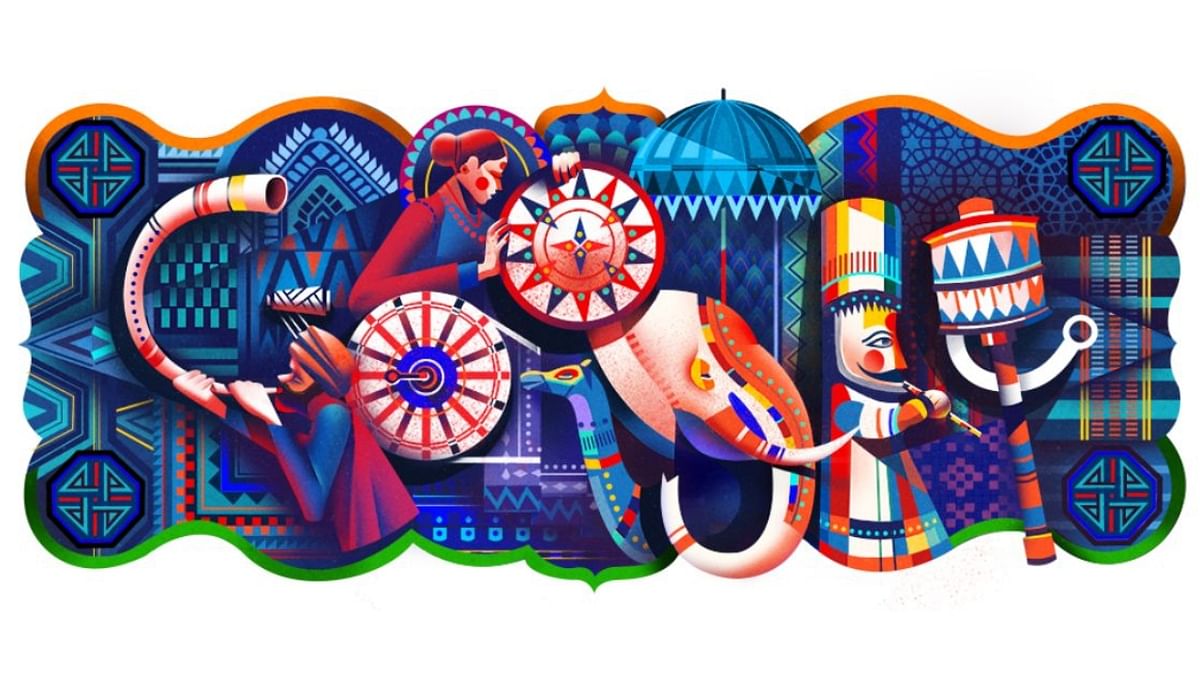 Google commemorated India's 69th Republic Day with a doodle that highlighted India’s rich culture and love for art. Credit: Google Photo