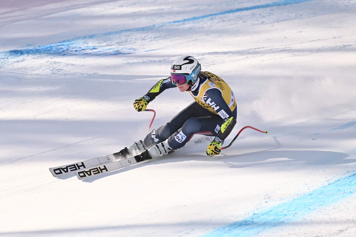 Norway's Ragnhild Mowinckel competes in the Women's Super G event as part of the FIS Alpine World Ski Championships in Cortina d'Ampezzo, Italian Alps. Credit: AFP Photo