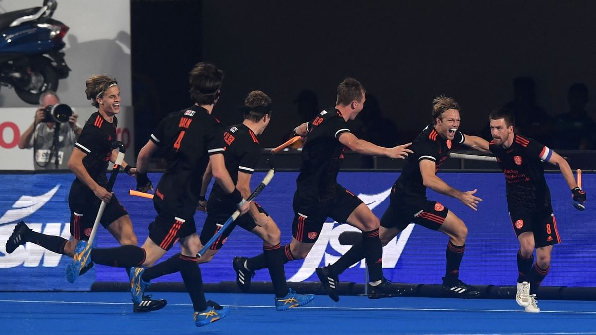 Netherlands, who had finished runners-up in the last two editions, clinched their fourth straight medal after beating Australia 3-1 in the bronze play-off. They had also won a bronze in the 2010 edition. Credit: AFP Photo