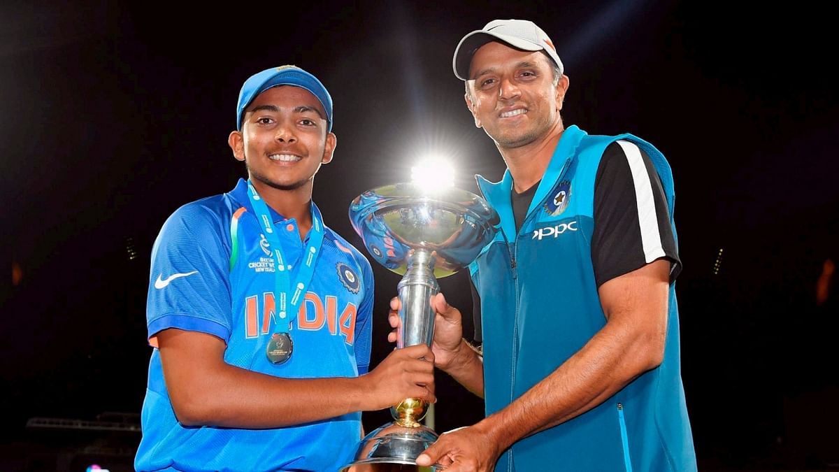 Prithvi Shaw, who led the India Under-19 team in 2018, lifted the trophy for a record fourth time in 2018. Credit: PTI Photo