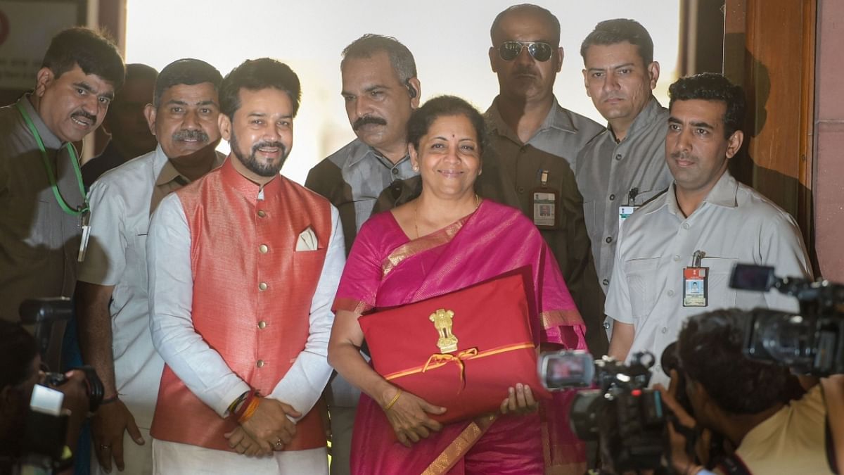 In 2019, Finance Minister Nirmala Sitharaman scripted history by breaking the tradition. She ditched the colonial legacy of the traditional ledger and opted for a 'Bahi Khata' to carry budget papers. Credit: PTI Photo