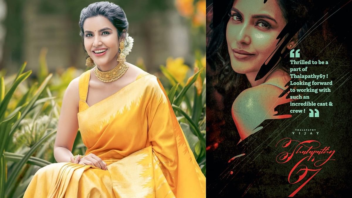 Actress Priya Anand, who proved her acting mettle with movies like James, Adithya Varma and Fukrey, will be seen playing a crucial role in Thalapathy 67. Credit: Special Arrangement