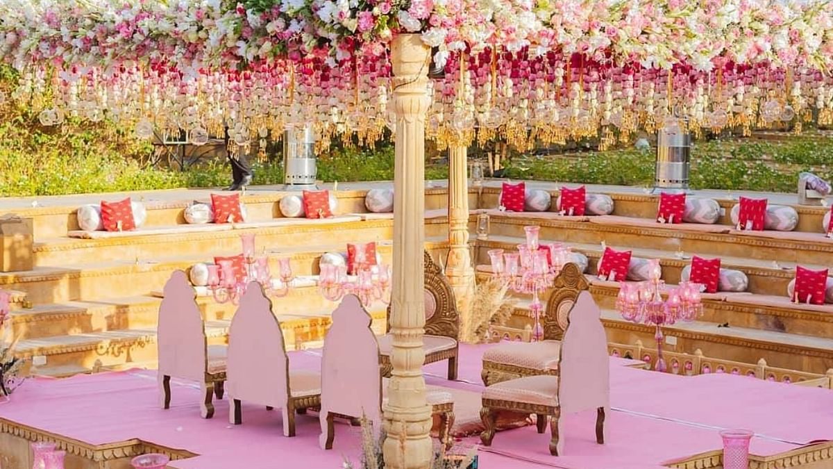 The super discreet and efficient wedding planning is done by a Mumbai-based wedding planner. Credit: Instagram/@suryagarh