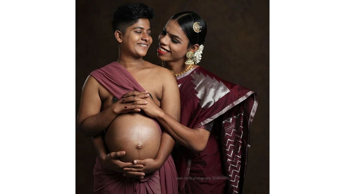The baby will be fathered by Zahad (23) and his partner of three years, transwoman Ziya Paval (21). Credit: Instagram/@paval19
