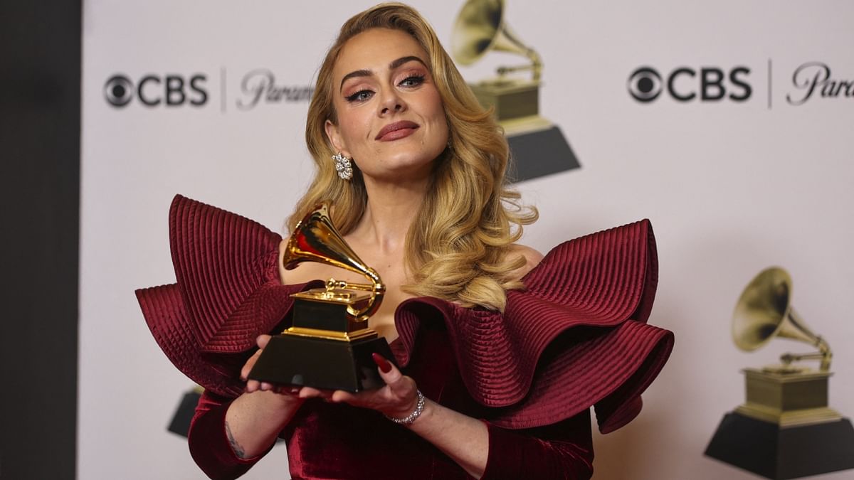 Adele's 'Easy on Me' won the award in the 'Best Pop Solo Performance ' category at the Grammys. Credit: Reuters Images