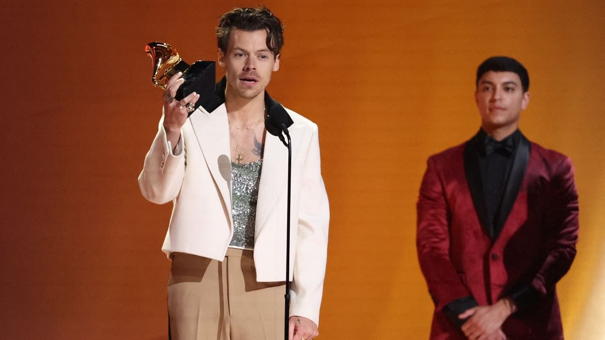 British singer Harry Styles also won an award for best pop vocal album for Harry's House. Credit: Reuters Photo