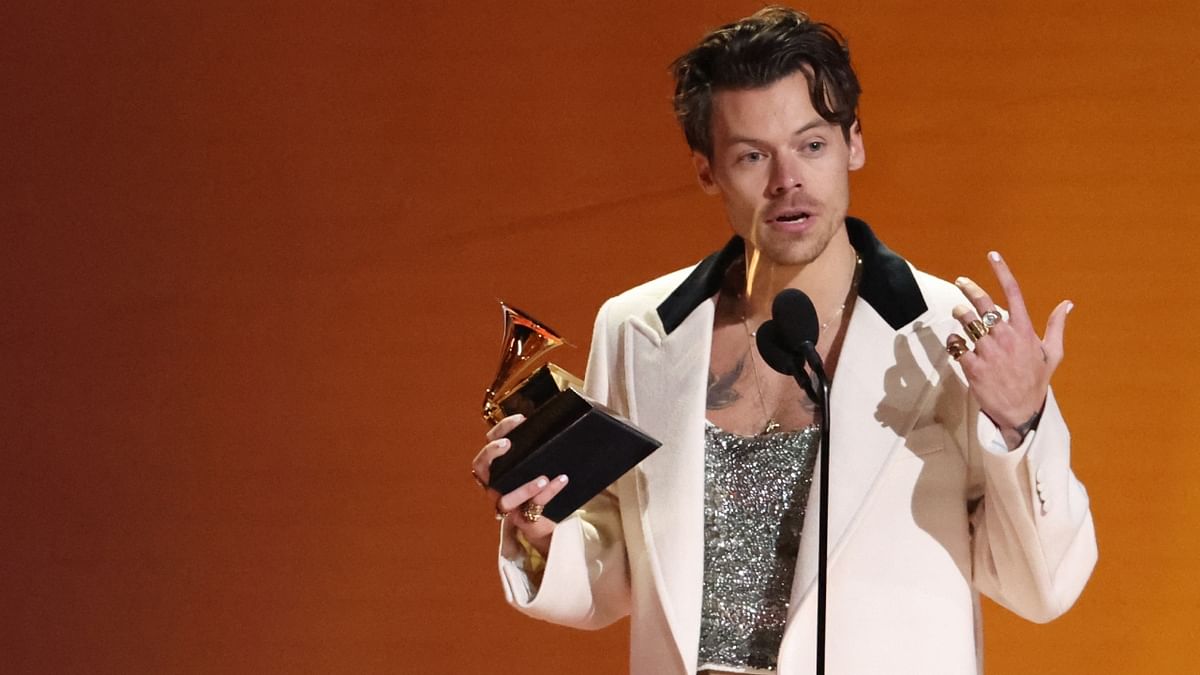 Harry Styles received Album of the Year award for 'Harry's House'. Credit: Reuters Photo