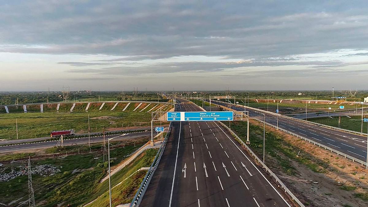Developed at a cost of more than Rs 12,150 crore, this first completed section of the Delhi-Mumbai Expressway will provide a major boost to the economic development of the entire region. Credit: Twitter/@nitin_gadkari