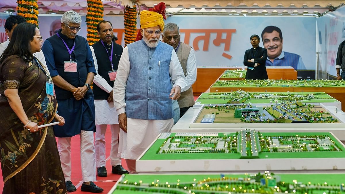 Prime Minister Narendra Modi inaugurated a 246-km section of the Delhi-Mumbai Expressway in Dausa, Rajasthan on February 12. Credit: PIB Photo