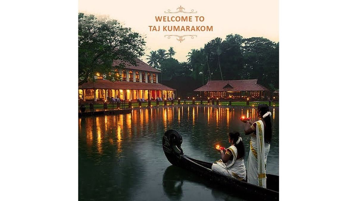 Taj Kumarakom Resort & Spa in Kerala | This is a 140-year-old family estate converted into a luxury resort and is located on the banks of Vembanad Lake. Whether you're seeking relaxation, adventure, or a romantic escape, Taj Kumarakom promises an unforgettable experience. Credit: Instagram/@tajkumarakom