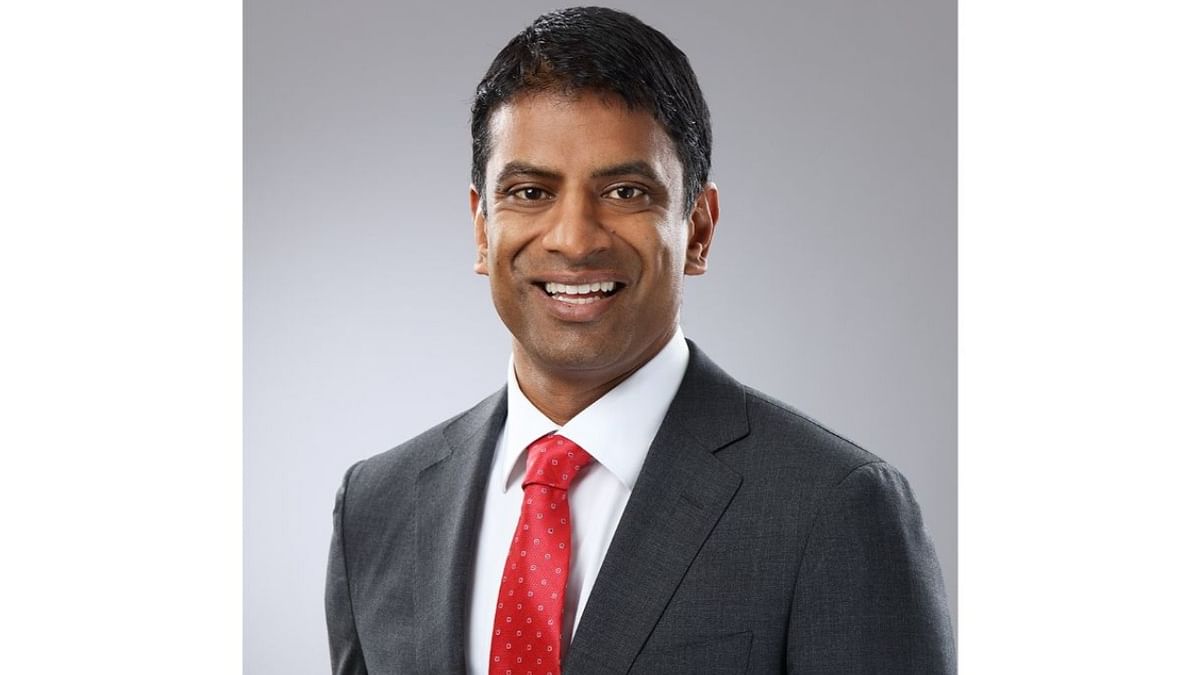 Vasant (Vas) Narasimhan was made CEO of Swiss pharmaceutical giant Novartis in February 2018. Credit: Twitter/@DCATvci