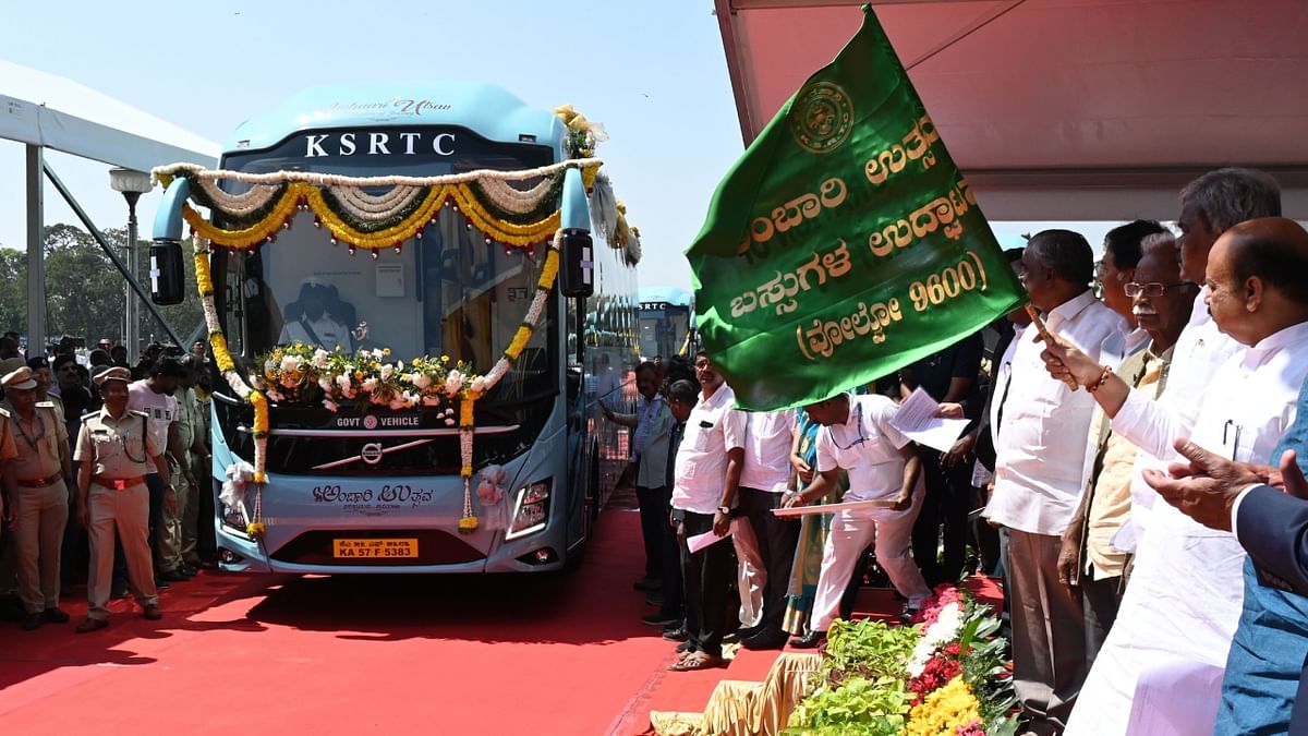 The name for KSRTC’s newest luxury bus travel was picked through a public contest. Credit: DH Photo/ BK Janardhan