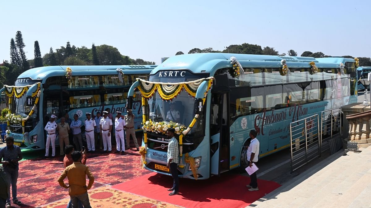 The buses will start operating from Friday (February 24) and will ply on inter-state routes like Bengaluru-Mumbai, Mangaluru-Pune, Bengaluru-Secunderabad, Bengaluru-Hyderabad and Bengaluru- Ernakulam. Credit: DH Photo/ BK Janardhan