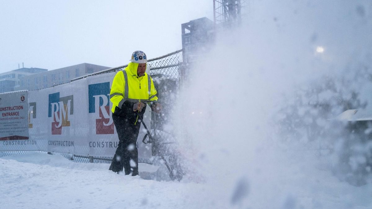 Some spots may see another 18 inches (46 cm) of snow, winds clocking in at 50 miles (80 km) per hour and wind chills equivalent to minus 40 degrees Fahrenheit throughout the day, the National Weather Service said. Credit: Getty Images