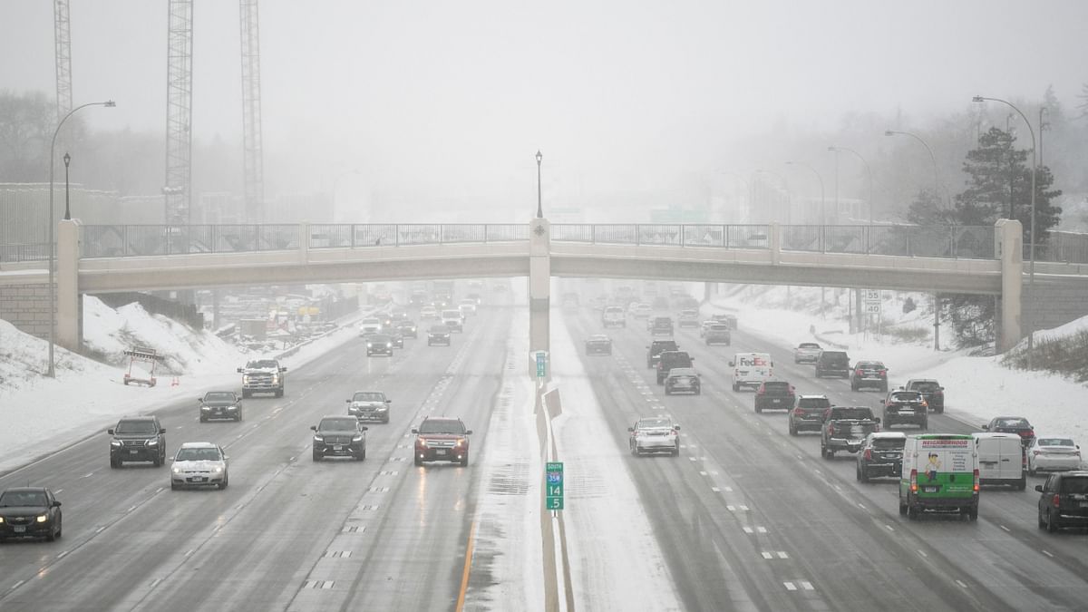 Experts say the growing frequency and intensity of such storms, interspersed with extreme heat and dry spells, are symptoms of climate change. While the East Coast has experienced a relatively mild winter, the Northern Plains has experienced an extreme one in terms of snowfall and low temperatures, according to the weather service. Credit: AFP Photo