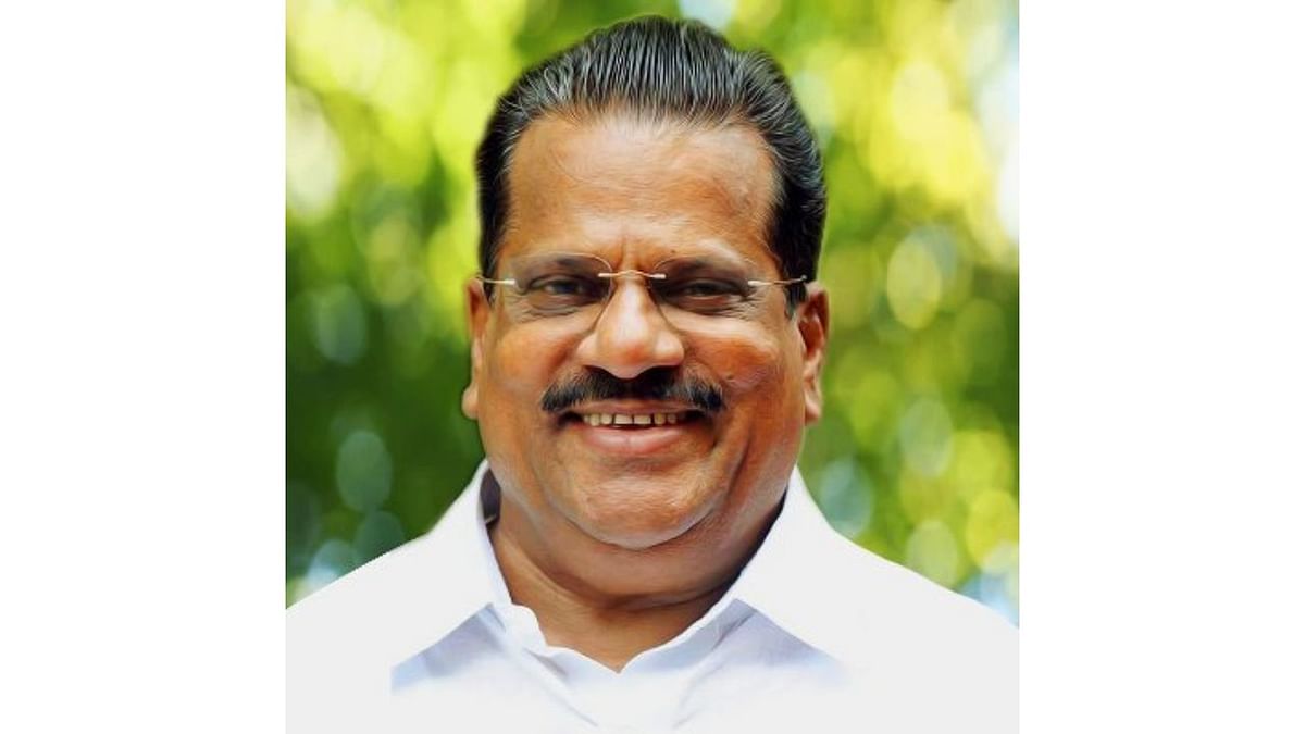 Kerala CPM leader EP Jayarajan was banned from flying IndiGo for three weeks after a scuffle onboard in an aircraft carrying chief minister Pinarayi Vijayan on June 13, 2022. Credit: Twitter/@EP_Jayarajan