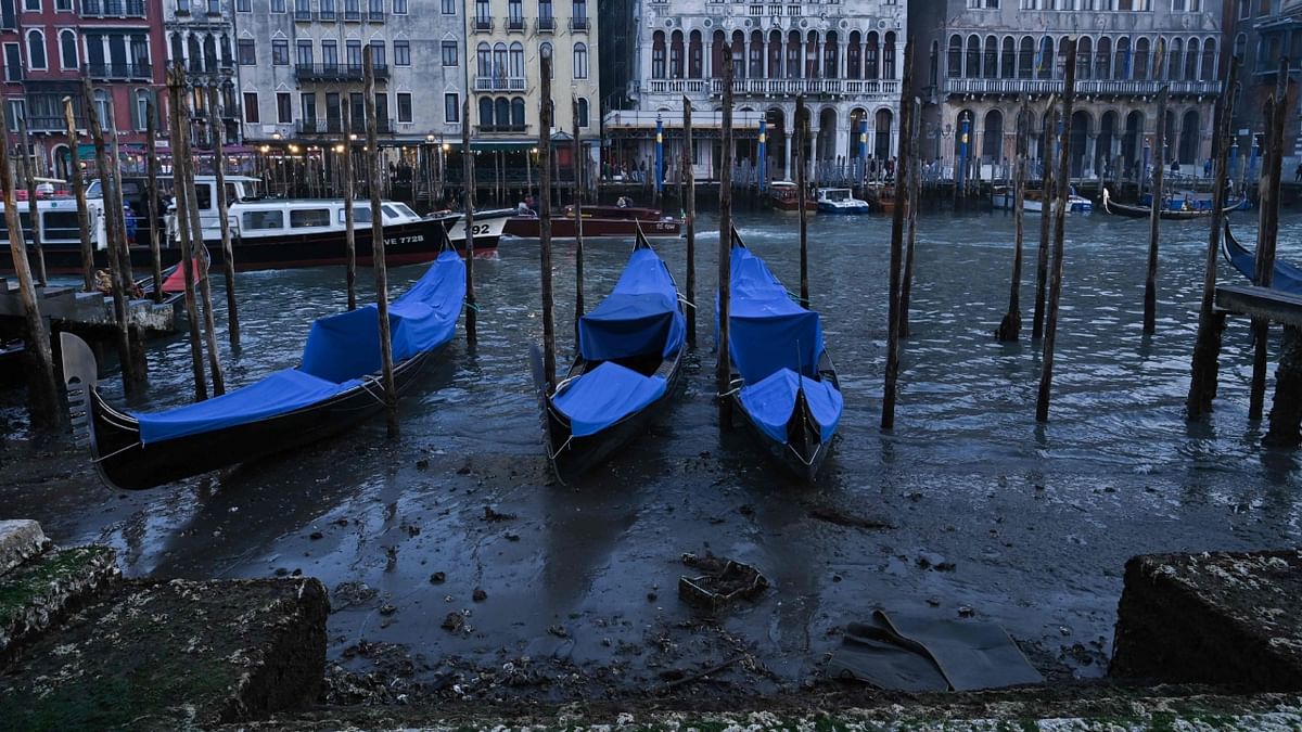 The problems in Venice are being blamed on a combination of factors -- the lack of rain, a high pressure system, a full moon and sea currents. Credit: AFP Photo