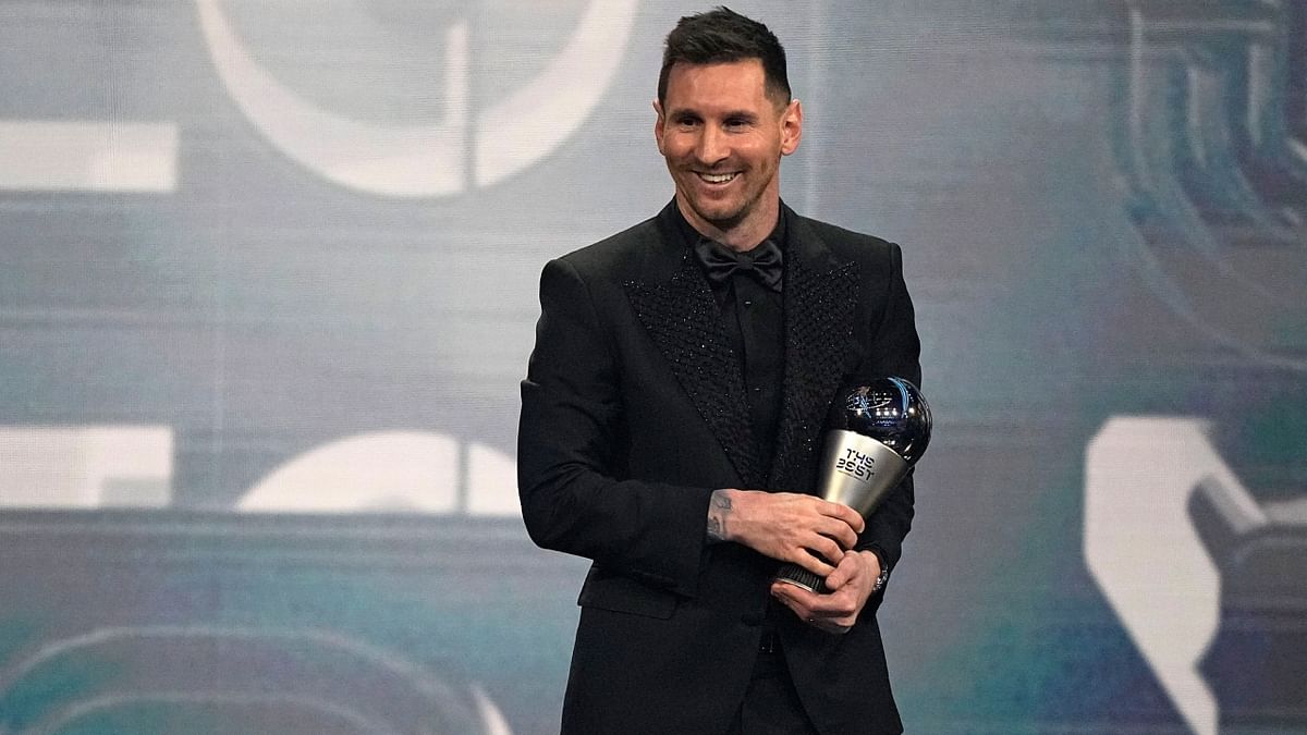 The Best FIFA Men’s Player - World Cup winner Lionel Messi edged Kylian Mbappe to clinch FIFA's best men's player award. Credit: AP Photo