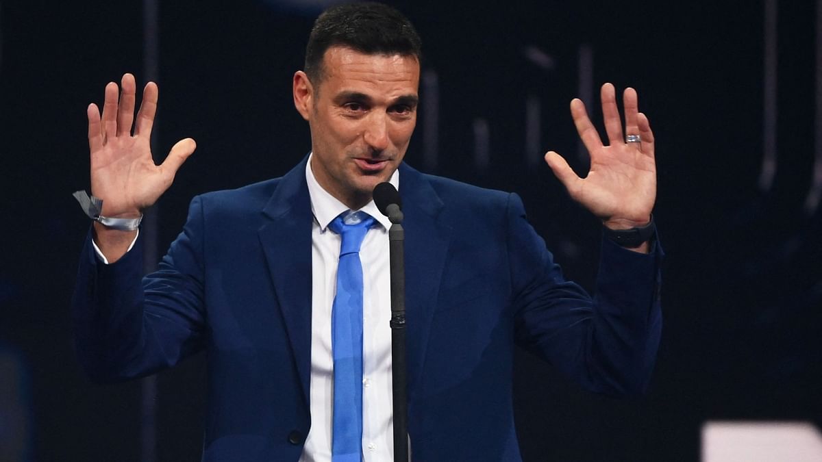 The Best FIFA Men’s Coach - Argentina's coach Lionel Scaloni was named 'The Best FIFA Men’s Coach' after leading his team to World Cup glory in Qatar. Credit: AFP Photo