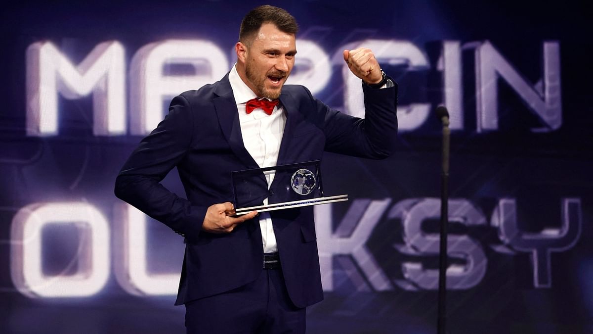 The FIFA Puskas Award - Polish amputee player Marcin Oleksy took the Puskas Award for best goal, named after Hungary great Ferenc Puskas. Credit: Reuters Photo