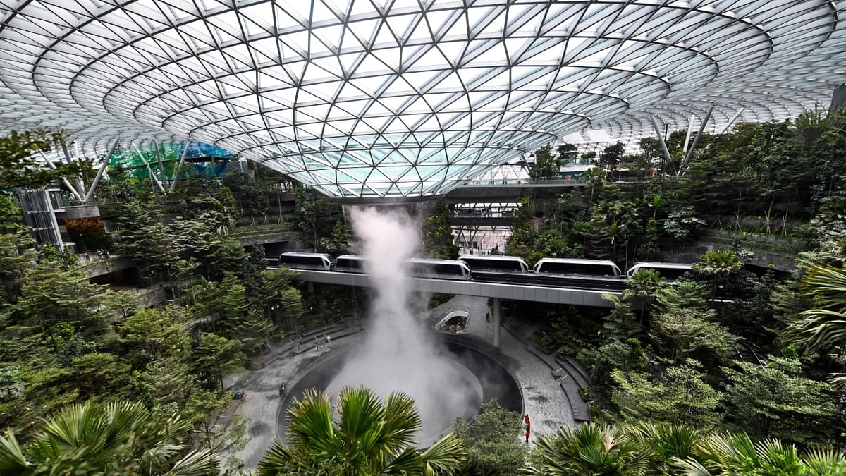 Sixth 'World’s Best Large Airport' was Singapore Changi Airport which is famous for its butterfly garden, movie theatre, and swimming pool. Credit: AFP Photo