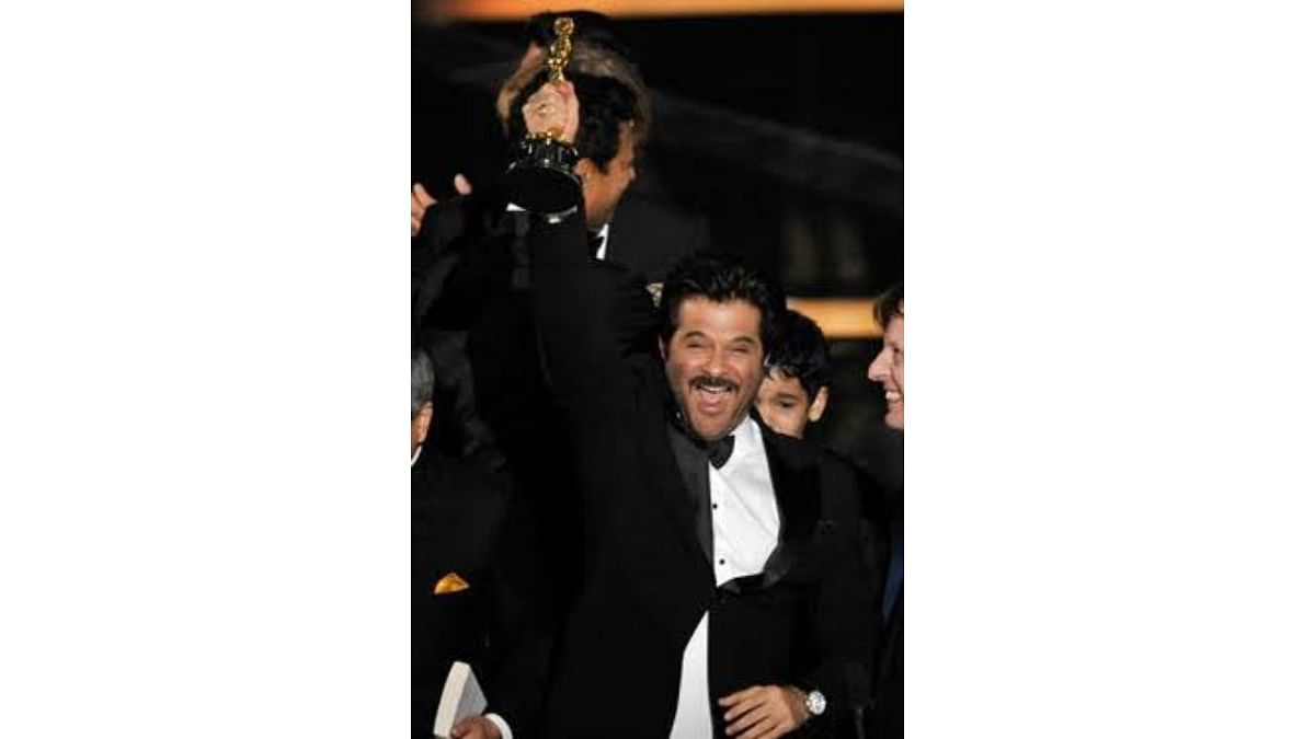 Bollywood actor Anil Kapoor attended his first Oscar ceremony in 2009 as a cast member of the hit film 'Slumdog Millionaire'. He aced the fashion game in a black tuxedo. Credit: Twitter/@AnilKapoor