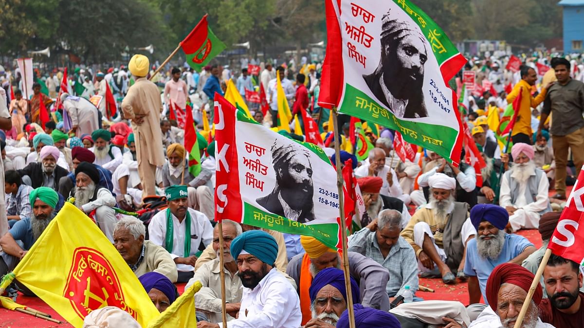 Lakhs of farmers from various states and Union territories attended the Kisan Mahapanchayat. Credit: PTI Photo