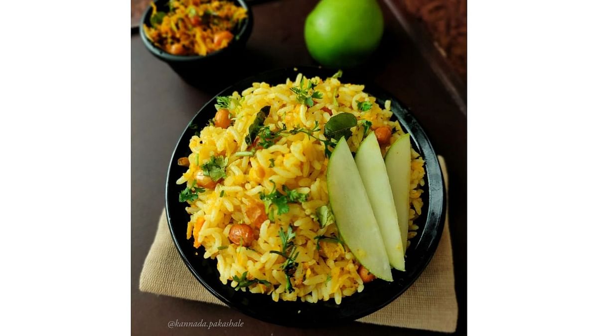 Mavinakai Chitranna: A tangy dish that's perfect for mango lovers. Credit: INstagram/@kannada.pakashale