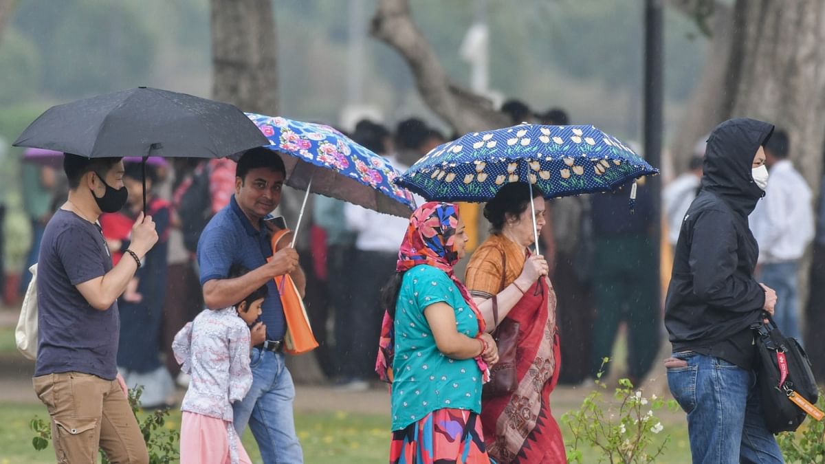 The Safdarjung observatory, the national capital's primary weather station, recorded 6.6 mm rainfall. Credit: PTI Photo