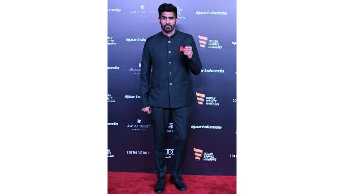 India's star Boxer Vijender Singh poses as he attends the 'Indian Sports Honours'. Credit: AFP Photo