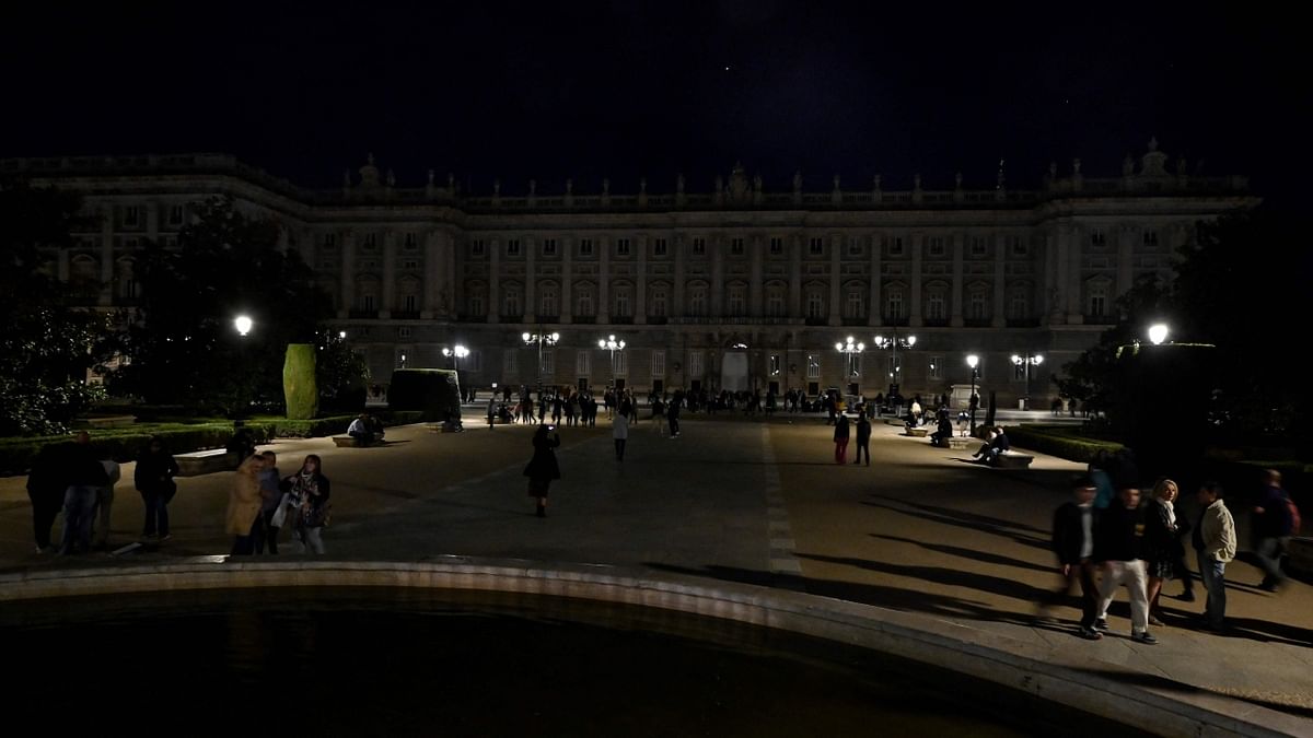 The Palacio Real in Madrid with its lights switched off as part of the Earth Hour initiative. Credit: AFP Photo