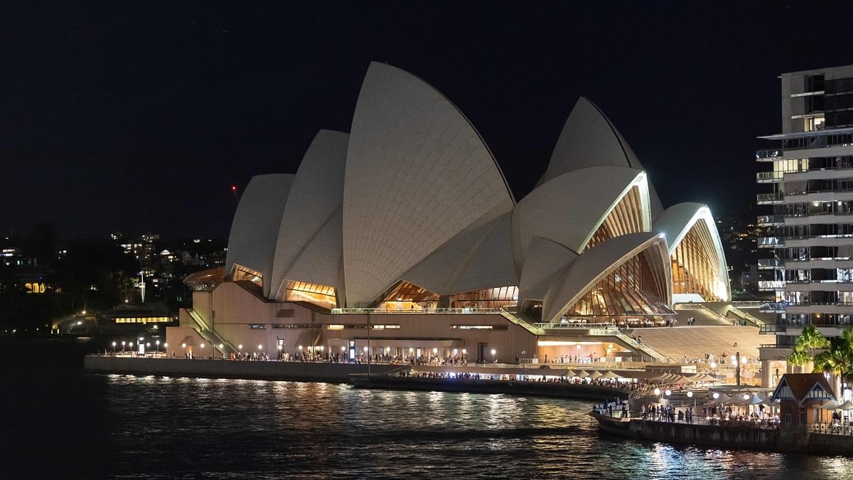 The Sydney Opera House with its lights switched off during the Earth Hour environmental campaign in Sydney, Australia. Credit: AFP Photo