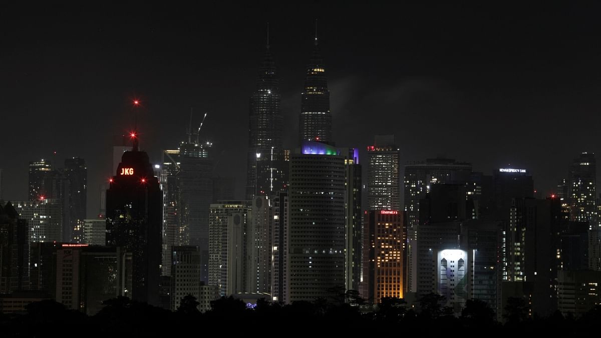 Kuala Lumpur's skyline with Petronas Twin Tower at the centre after lights are switched off to mark Earth Hour in Kuala Lumpur, Malaysia. Credit: Reuters Photo