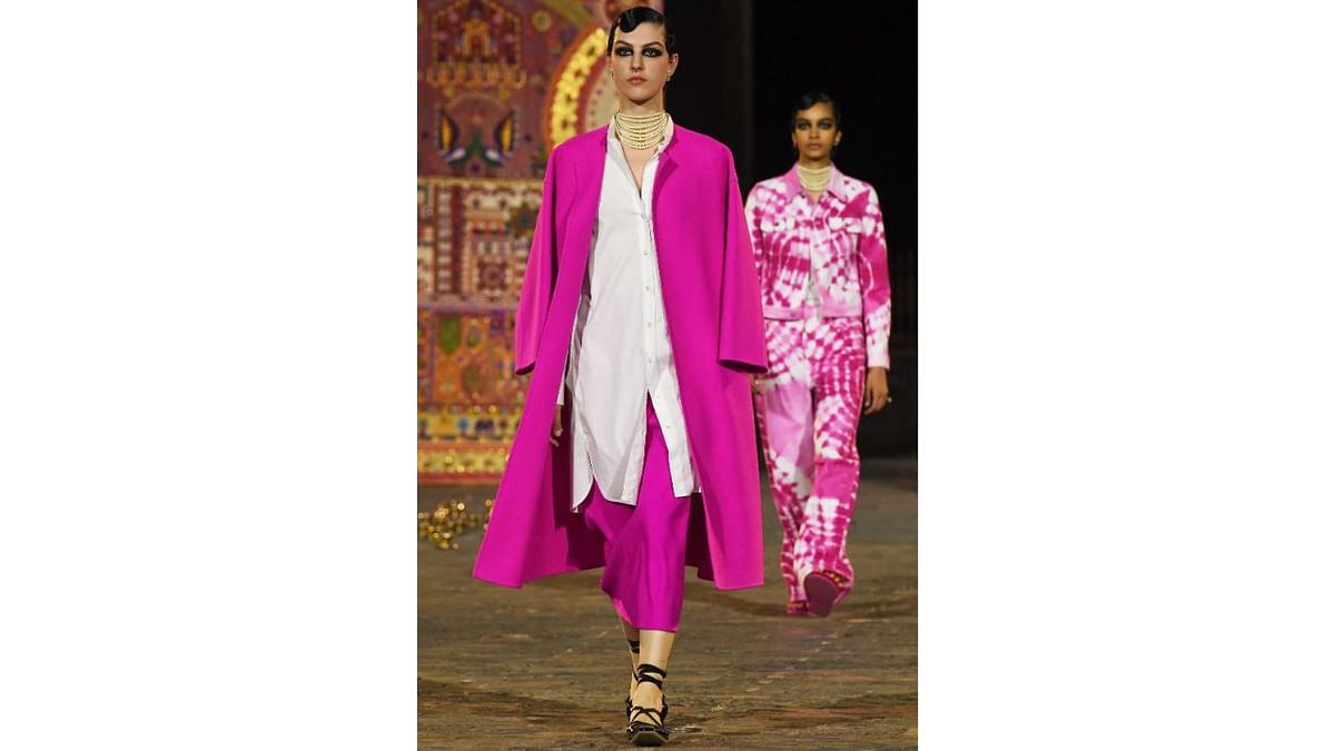 Set against the backdrop of the iconic Gateway of India, the French fashion brand celebrated the richness of Indian textiles with this show. Credit: AFP Photo