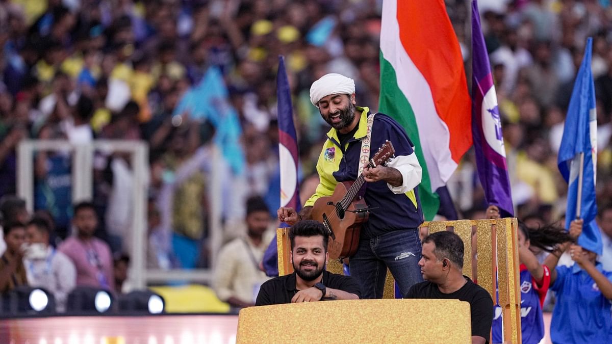 Arijit Singh performs at the opening ceremony of the IPL 2023. Credit: PTI Photo