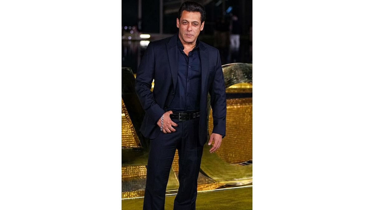Salman Khan looked sharp in a suit. Credit: PTI Photo