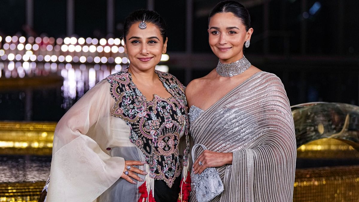 Boss ladies Vidya Balan and Alia Bhatt looked breathtaking as they got papped together at the event. Credit: PTI Photo