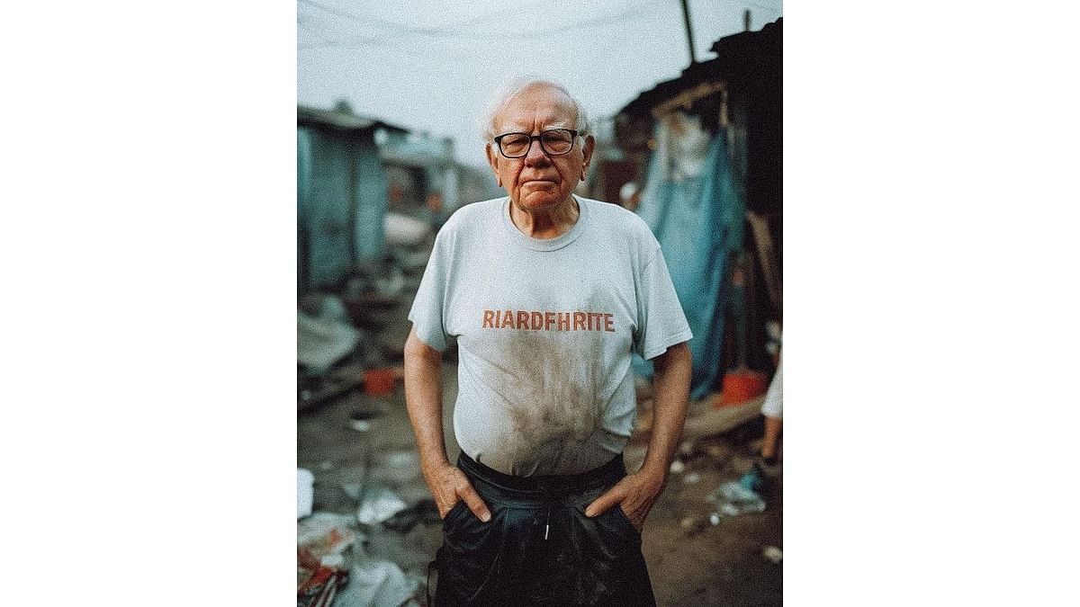 Only fictional artwork can make the king of stock market Warren Buffett look poverty-stricken. Credit: Instagram/@withgokul