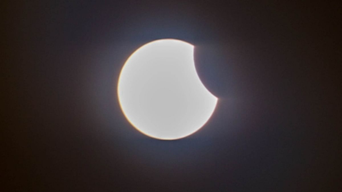 In Philippines, a rare hybrid solar eclipse graced the skies of Paranaque city. Credit: Twitter/@PhilippineStar