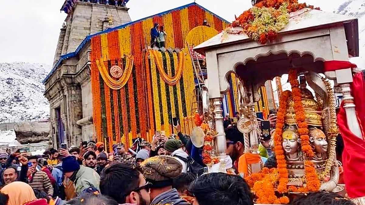 Kedarnath shrine is part of the Char Dham. Badrinath, Gangotri and Yamunotri are the three other 'dhams' located above 10,000-ft in the Garhwal Himalayas. Credit: PTI Photo
