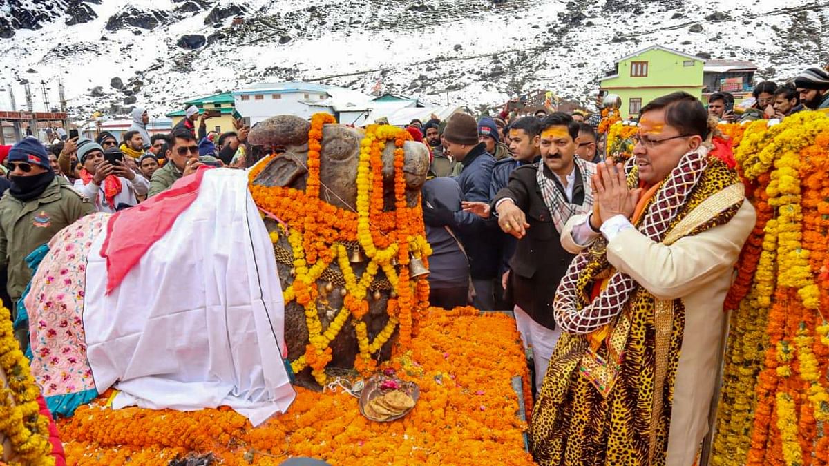 Chief Minister Pushkar Singh Dhami was one of the devotees who offered prayers at the temple on its opening day.