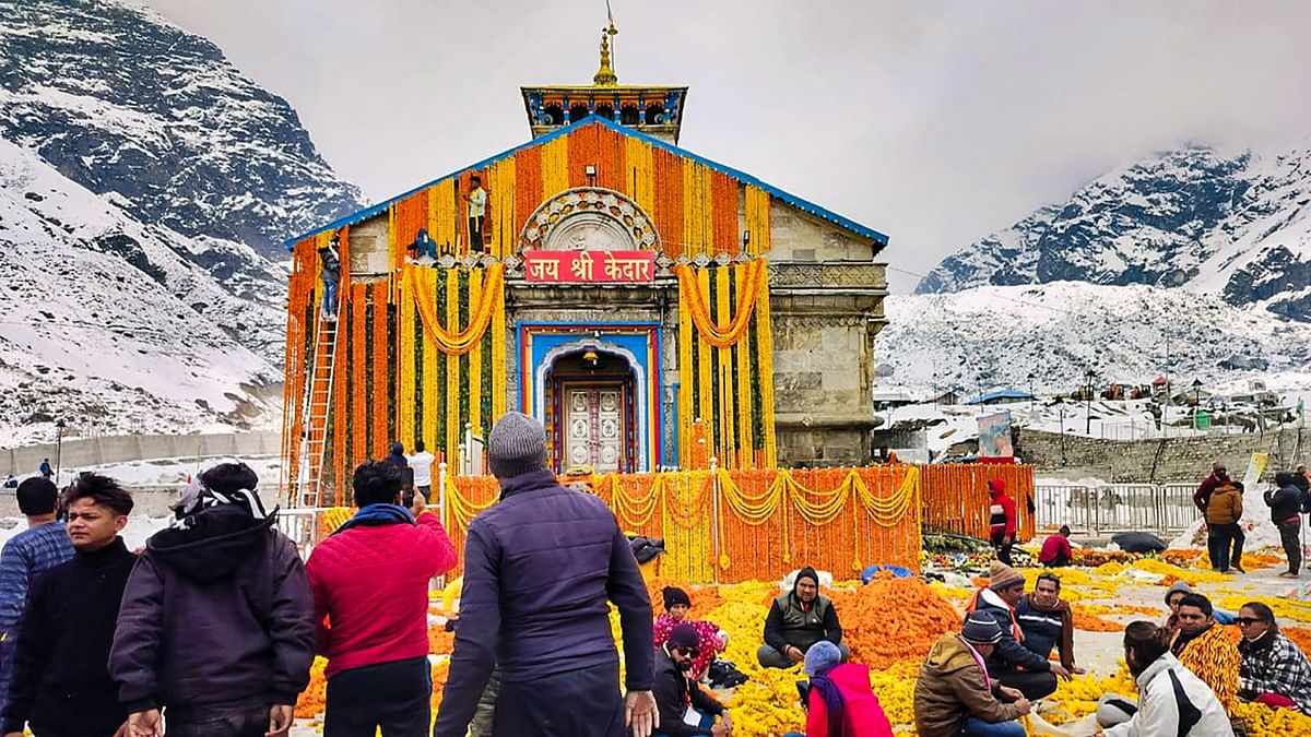 With the MeT department forecasting inclement weather in the area over the next few days, devotees still on way to the temple have been advised to stay for the time being at the main halts in Rishikesh, Bhadrakali and Vyasi. Credit: PTI Photo