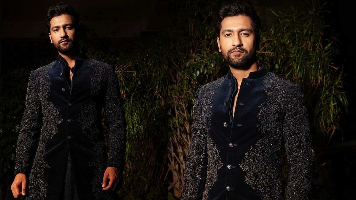 Vicky Kaushal: Vicky Kaushal has always garnered attention for his classic and timeless style, with a modern update. The statement black velvet bandhgala jacket with intricate hand embroidery made him stand out on the red carpet. Credit: Instagram/@vickykaushal09