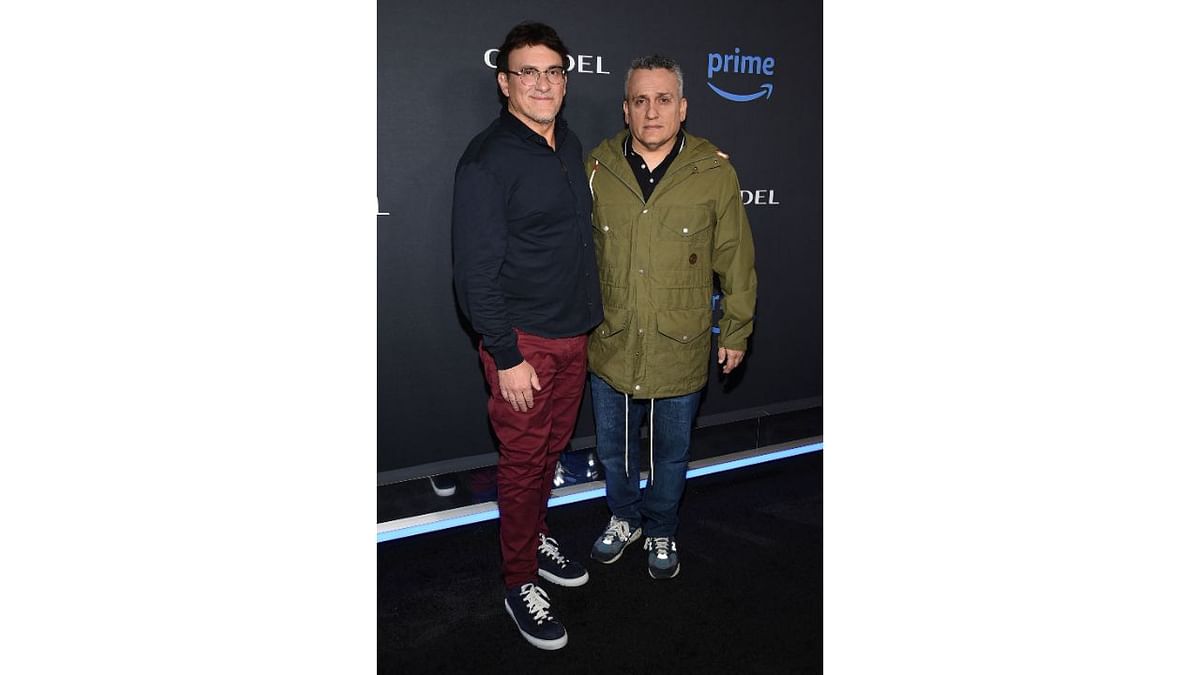 Executive producers Anthony and Joe Russo pose together on their arrival for the Los Angeles premiere of 'Citadel'. Credit: AFP Photo