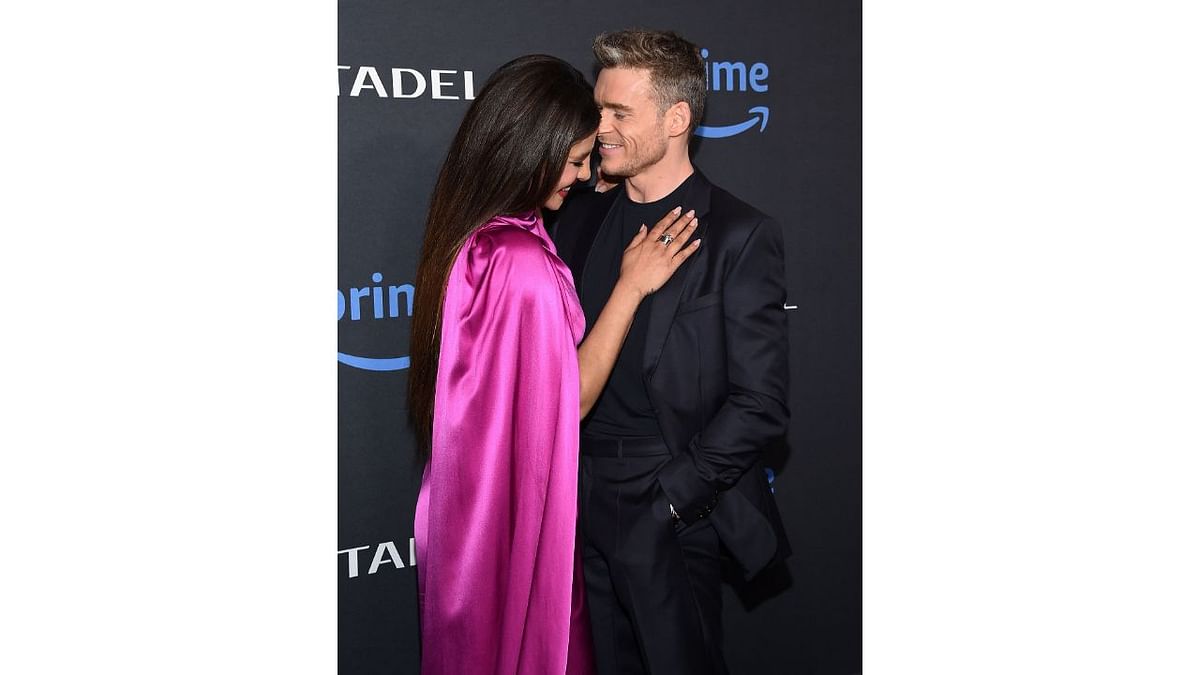 Priyanka's pictures with Scottish actor Richard Madden, who plays Mason Kane in 'Citadel', went viral on social media. Credit: AFP Photo